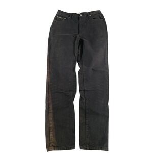 Calvin Klein Jeans Jeans Womens 12 Black Denim Straight Leg Zip Fly 100% Cotton